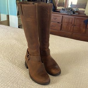 Clarks Brown Leather Riding Boots, size 7.5